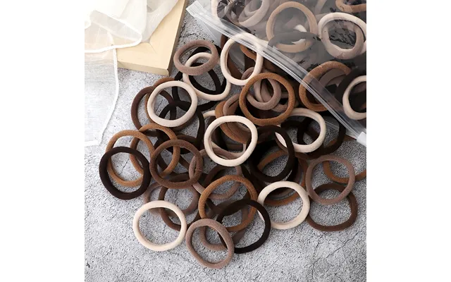 50pcs Handmade Woven Hair Elastics - Thick And Stretchy Rubber Bands For Ponytail Holder