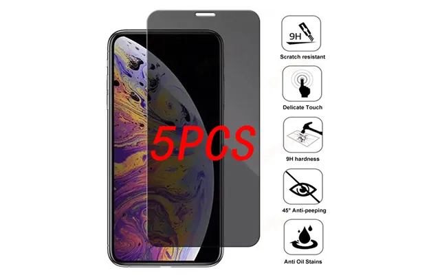 5pcs Anti-spy Glass For Iphone 14 13 12 Pro Max 12mini 13mini 8 7 6 6s Plus Full Cover Privacy Screen Protector 11 Pro M