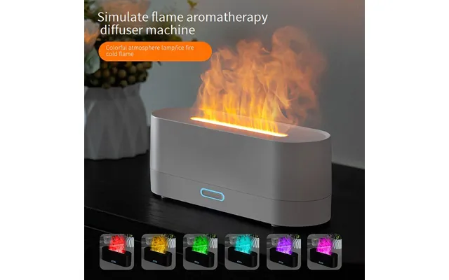 7-color Led Flame Aroma Diffuser & Humidifier With Usb - Quiet Operation