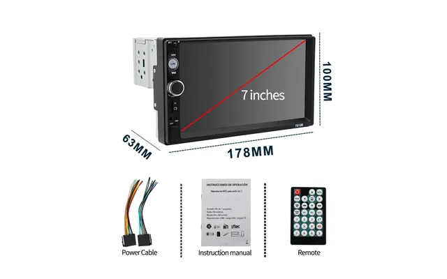 7010 Single Dock Car Mp5 Player Car Bluetooth Mp4 Mp5 All In One Machine Reverse Car Image