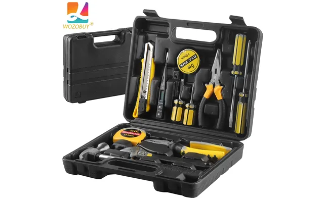 8 9 12 13piece Tools Set General House Hold Hand Tool Kit With Plastic Toolbox Storage Case Used To Car Repair And Home 