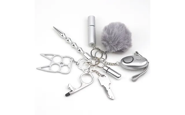 8-in-1 Tactical Keychain For Self-defense & Survival Compact Multi-tool With Emergency Whistle - Led Light