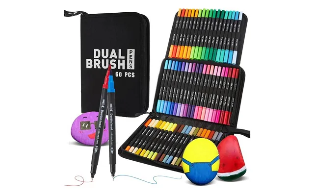 80-color Dual Tip Watercolor Brush Pens Set For Kids & Adults - Quick-dry Fine & Broad Markers For Drawing, Sketching, C