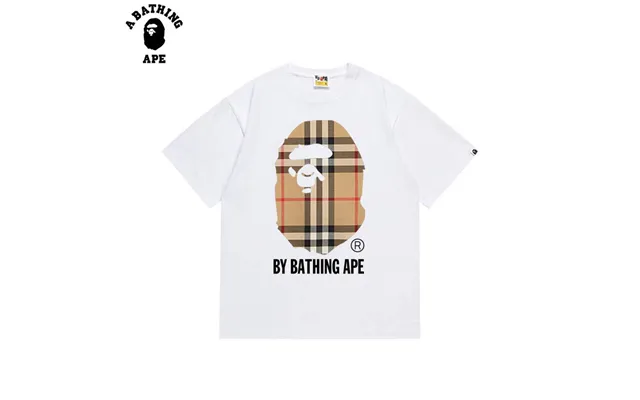 A Bathing Ape Bape&bb Karierter - Gestreifter Affenkopf-buchstabendruck