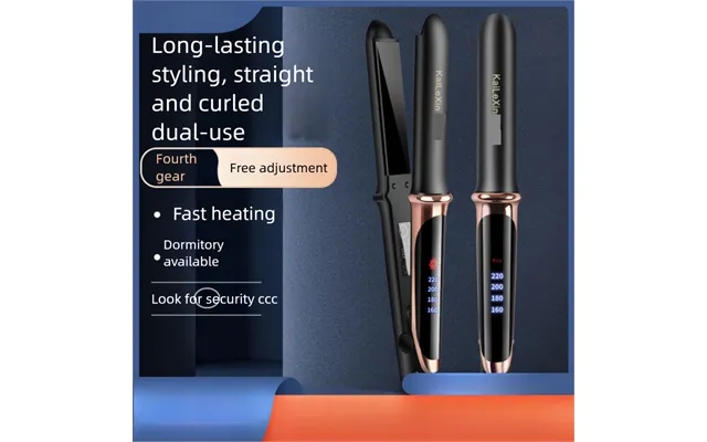 Adjustable Temperature Hair Straightener & Curling Iron - Dual Voltage For Wet Dry Hair Damage-free Multi-functional Sty