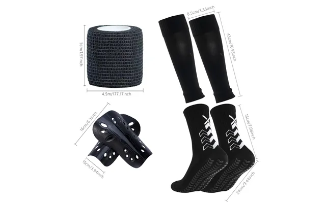 Adult Men And Women Non Slip Glue Football Socks Combination Set Leg Guards Socks Straps