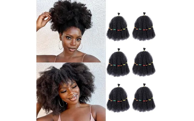 African Crochet Hair Extension Braid 12inch Afro Kinky Marley Braid Small Caterpillar Hair Extension Braid