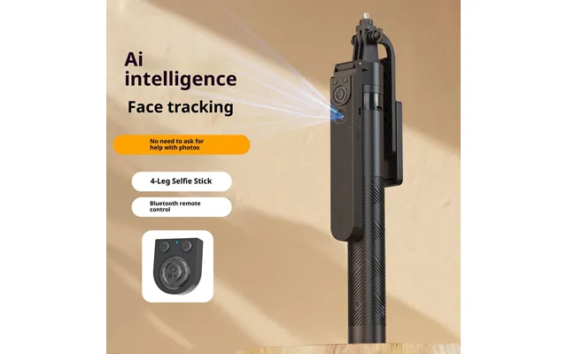 Ai-powered Selfie Stick With Face Tracking & 360 Rotation - Bluetooth Remote, Anti-shock Tripod For Live Streaming & Vlo