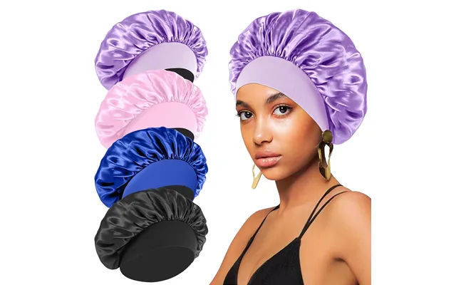 All Match High Elastic Hair Care Hat Confinement Hat Headband Beauty Cap Shower Cap Female Nursing Satin Sleeping Cap