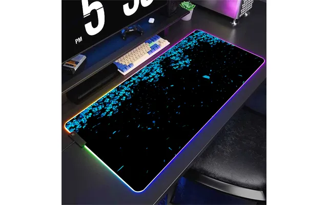 Anime Pad Computer Mouse Sakura Big Mousepad Colorful Flower Laptop Desk Carpet Playmat Cool Desktop Mat Office