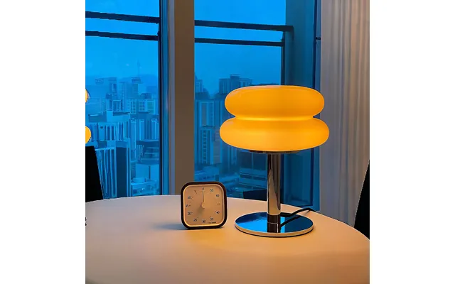 Aron Glass Table Lamp Trichromatic Dimming Living Room Atmosphere Lamps Eye Protection Night Light Girl Bedroom Bedside