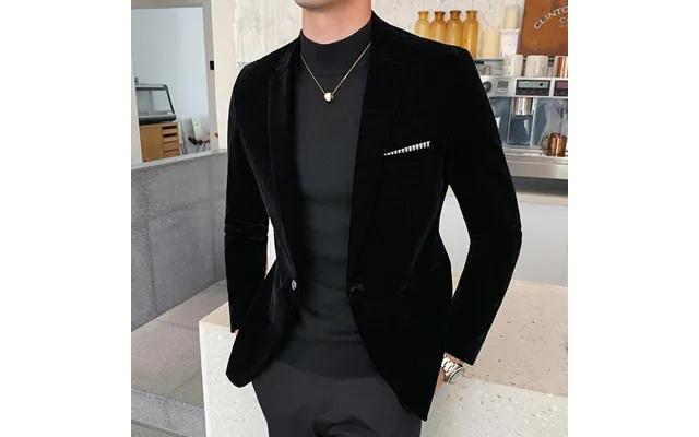 Autumn And Winter Down Men's Bury Suit Jacket Formal Dress Solid Color Plus Size