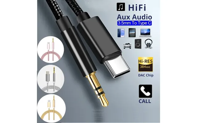 Aux Cable Usb Type C To 3.5mm For Samsung Iphone Car Stereo Audio Adapter Jack
