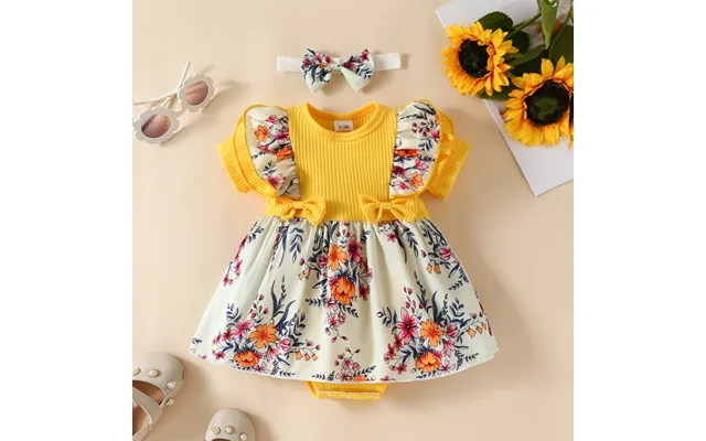 Baby Clothing Baby Girl Short Sleeve Triangle Bodysuit Skirt Baby Lace Sweet Summer Triangle Bodysuit Flower Dress Hoodi