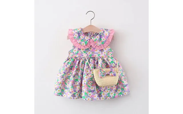 Baby Girl 2022 Summer New Floral Dress Girl Princess Print Dress One Piece 1028