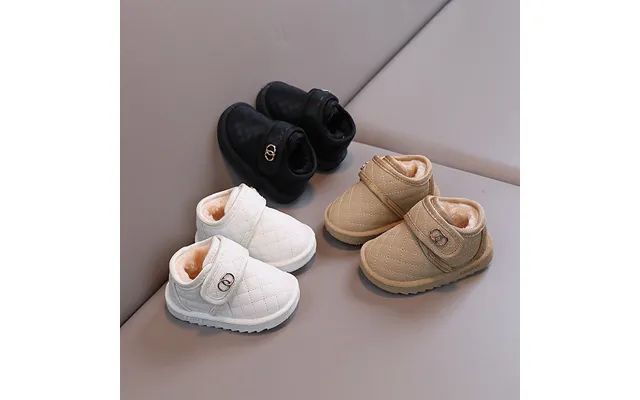 Baby Plush Thick Cotton Snow Boots Winter Warm Baby Walking Boys And Girls Shoes Soft Sole Waterproof