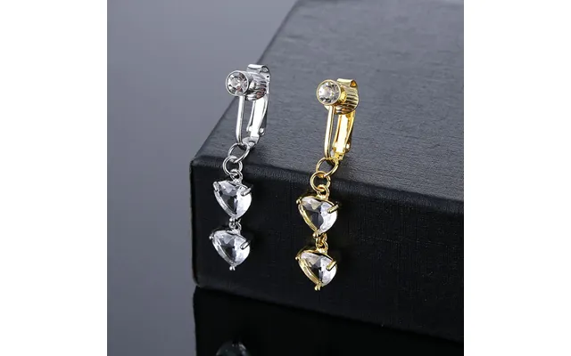 Belly Button Ring Belly Piercing Heart Clip On Umbilical Non Navel Pircing Cartilage Earring Clip Body Ornament