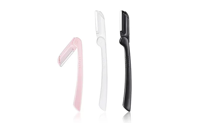 Black Eyebrow Razor Stainless Steel Blades Foldable Precise Trimmer For Eyebrows Facial Hair
