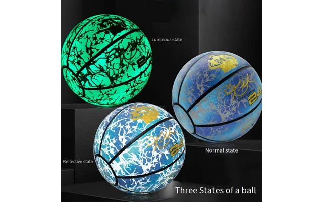 Black Mamba Style Basketball Size 7 High Tech Reflective Glow In The Dark Ball Perfect Birthday Gift For Men Night Train
