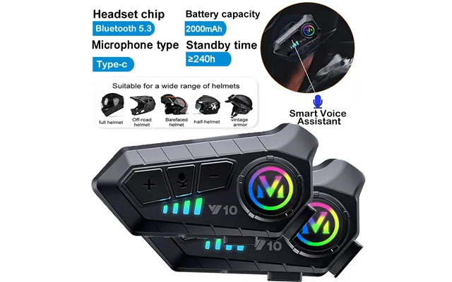 Bluetooth 5.3 Helmet Headset Wireless Hands-free Call Phone Kit Motorcycle Waterproof Earphone Mp3 Music Player Speaker 