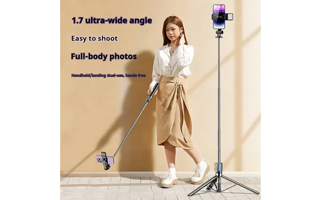 Bluetooth Selfie Stick Tripod With Led Light Extendable To 1