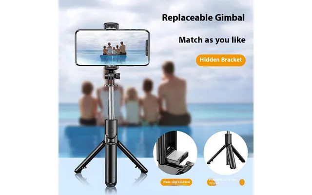 Bluetooth Selfie Stick Tripod With Led Light & Stabilizing Grip - 70cm-170cm Adjustable Phone Stand For Vlogging Live St