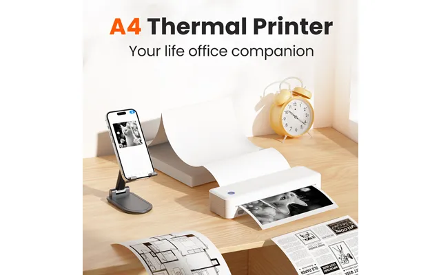 Bluetooth Thermal Label Printer For A4 57mm 77mm 107mm Printing - Compatible With Android Windows