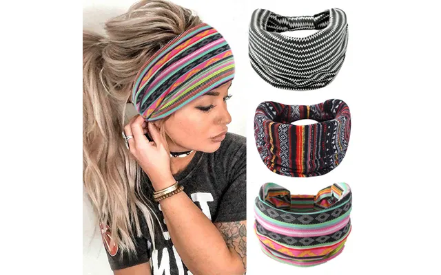 Bohemian Yoga Wide Knot Sweat Printed Elastic Accessories Women's Headband
