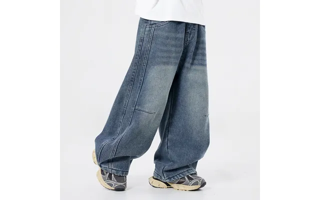 Boys' Jeans Spring Autumn New Style Medium And Large Size Loose Wide Leg Curved Stylish Trendy Toddler Clothing