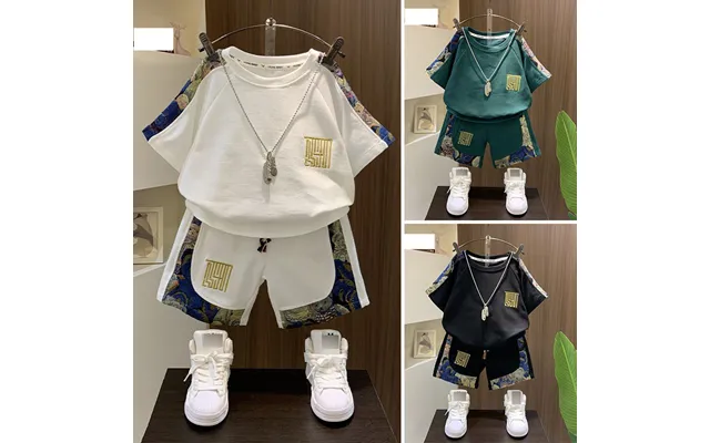 Boys' Street Blasting Summer Clothes Children's Short Sleeved Suits New Baby Summer T Shirt Shorts Two Piece Suits