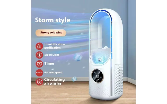 Breezeflow Pro Bladeless Desk Fan - Usb-powered Cooling Fan With Mist Spray For Home Office Dorm 3 Speeds, Quiet, Adjust
