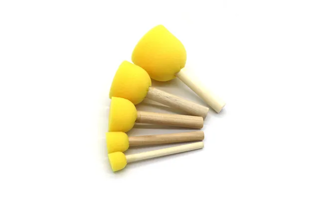Children's Art Materials Sponge Painting Brush Graffiti Painting Round Mushroom Head Seal Kindergarten Rubbing Sponge St