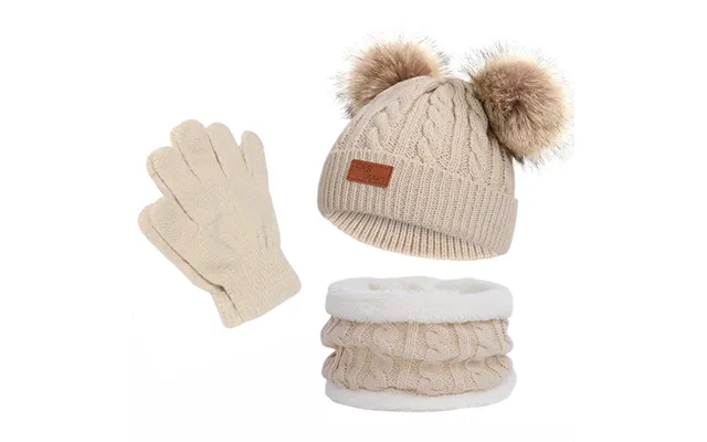 Children's Autumn Winter Set - Knitted Yarn Neck Cover