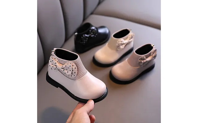 Children's Cotton Boots 2023 Winter New Children's Shoes Korean Style Girl's Soft Bottom Leather Boots Baby's All-match 
