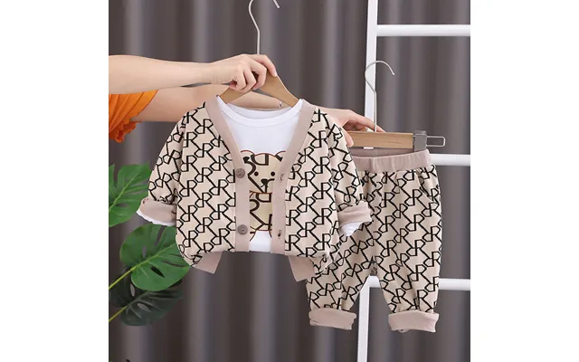 Children's Leisure Three-piece Separate Set Long Sleeve Spring And Autumn Male And Female Baby Baby Autumn And Spring