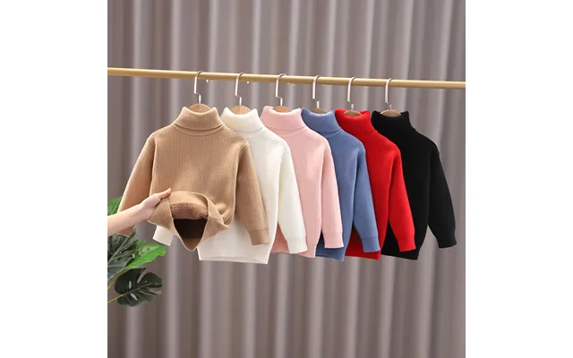 Children's Mink Fur Coat Boys And Girls Baby With Fleece Base Coat Turtleneck Pullover Warm