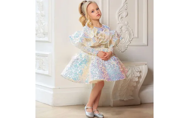 Children's Princess Dress Fluffy Yarn Girl Model Catwalk Evening Dress Flower Girl Dress Small Host Colorful Performance