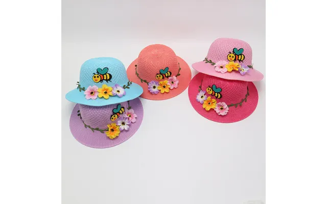Children's Straw Hat Girls Cute Kindergarten Baby Outdoor Sunshade Sun Protection Travel Children's Basin Hat Fisherman 