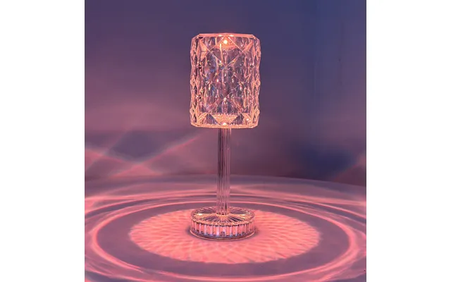 Colorful Decorative Crystal Table Lamp Rose Atmosphere Table Lamp Rechargeable Bedroom Sleep Bedside Night Light Fixture