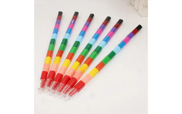 Creative Block Coloring Crayon 12 Color Square Crayon Oil Painting Stick Color Pen Color Student Stationery Prizes Whole