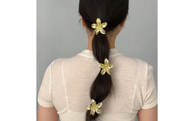 Cross Border European And American Golden Bauhinia Large Hair Ring Popular Back Of The Head Hair Rope Ladies High End Ha