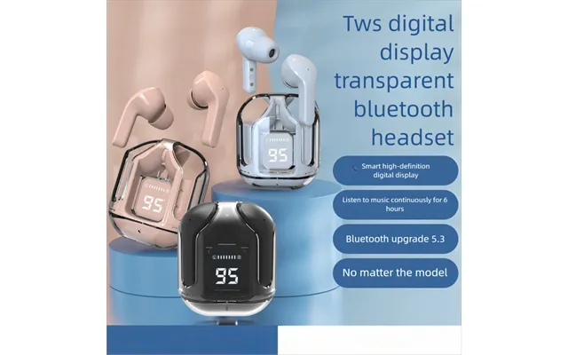 Cross-border Hk3 Bluetooth Transparent Wireless In-ear Tws Noise Cancelling Digital Display Sports Earphones
