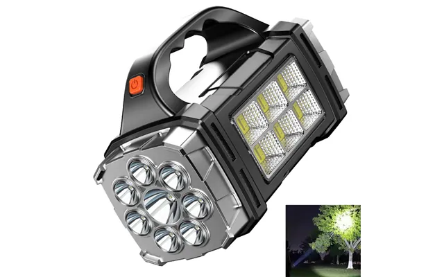 Cross-border Multifunctional Searchlight Portable Outdoor Lighting Cob Solar Led High Brightness Flashlight Handheld
