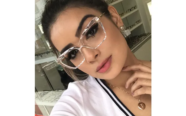 Crystal Multi Cut Eyeglass Frame For Women's 2024 New European And American Fashion Metal Eyeglass Frame