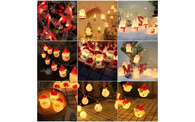 Custom Led Christmas String Lights - Snowman, Santa, Bear & Tree Decorations For Home, Party, Holiday 1
