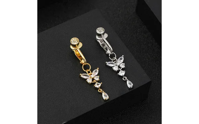 Cute Butterfly Stainless Steel Navel Piercing Shiny Dance Belly Rings Body Piercing Jewelry Belly Button Ring For Women 