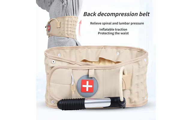Decompression Massager Back Pain Relief Spinal Lumbar Iatable Traction Air Waist Support Brace Belt