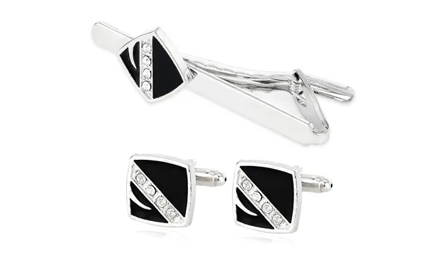 Diamond Striped Cufflinks For Men Business French Shirt Cuff Nails Tie Clip Set Gift Box