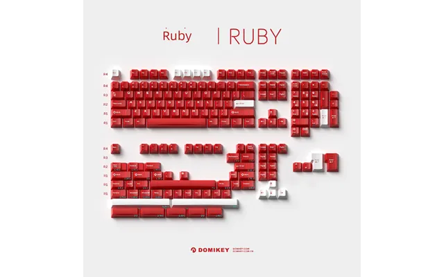 Domikey Ruby Original Height Abs Two-color Molding Nical Keyboard Keycaps Classy Customized Stylish