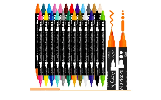 Double Head Acrylic Pen Non Transparent Color Stackable Graffiti Soft Head One Hard And One Soft Studio Brush Acrylic Ma